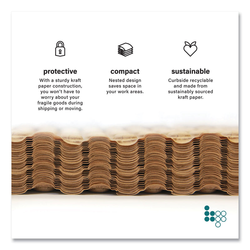 Elementree Bubble Paper, 12" x 250 ft, Perforated Every 12", Kraft, 250 Sheets/Carton (PRB01913) Case of 250