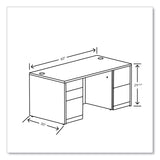 HON 10500 Series Double Pedestal Desk with Full Pedestals, 60" x 30" x 29.5", Mahogany (HON105892NN) Each