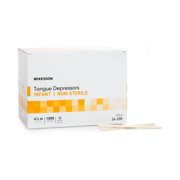 McKesson Tongue Depressor 4-1/2 Inch Length Wood (1118987_CS) 10000/CS