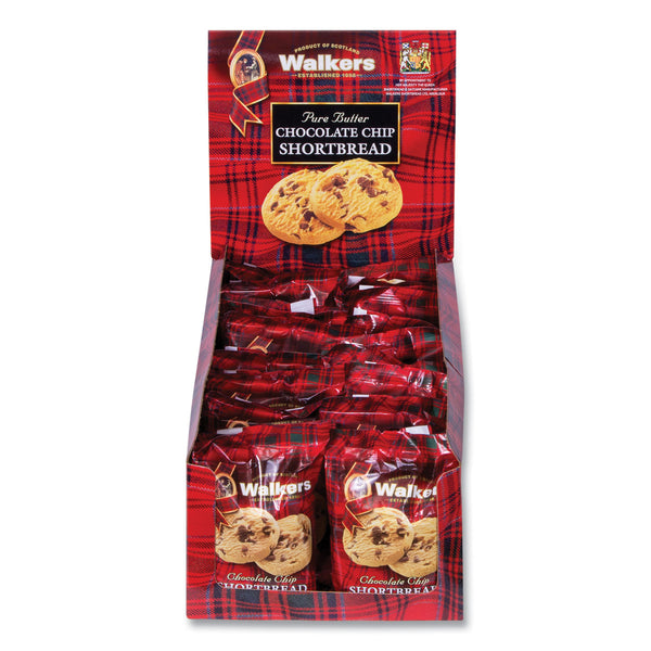 Walkers Shortbread Cookies, Chocolate Chip, 1.4 oz Pack, 2/Pack, 20 Packs/Box (OFX1537D) Each