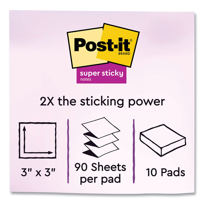 Post-it Pads in Summer Joy Collection Colors, 1.88" x 1.88", 90 Sheets/Pad, 8 Pads/Pack (MMM6228SSJOY) Pack of 8