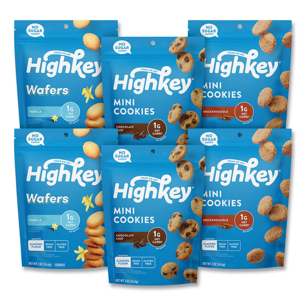 HighKey Variety Pack, Assorted Flavors, 2 oz Packet, 6/Carton (GRR60000274) Case of 6