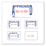 U.S. Stamp & Sign Economy 5-in-1 Date Stamp, Self-Inking, 1 x 1 5/8, Blue/Red (USSE4756) Each