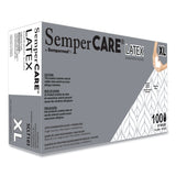 SemperCare Latex Examination Gloves, Cream, X-Large, 100/Box (SEZSCLT105BX) Box of 100