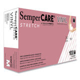 SemperCare Stretch Vinyl Examination Gloves, Cream, Medium, 100/Box, 10 Boxes/Carton (SEZSCVNP103) Case of 1000