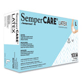 SemperCare® Latex Examination Gloves, Cream, Large, 100/Box (SEZSCLT104BX) Box of 100