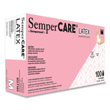 SemperCare Latex Examination Gloves, Cream, Medium, 100/Box, 10 Boxes/Carton (SEZSCLT103) Case of 1000