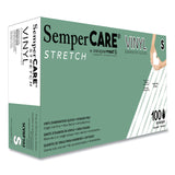 SemperCare Stretch Vinyl Examination Gloves, Cream, Small, 100/Box (SEZSCVNP102BX) Box of 100