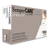 SemperCare Stretch Vinyl Examination Gloves, Cream, X-Large, 100/Box, 10 Boxes/Carton (SEZSCVNP105) Case of 1000