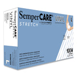 SemperCare Stretch Vinyl Examination Gloves, Cream, Large, 100/Box (SEZSCVNP104BX) Box of 100