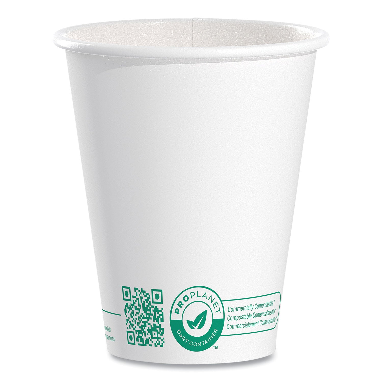 SOLO Compostable Paper Hot Cups, ProPlanet Seal, 8 oz, White/Green, 1 ...