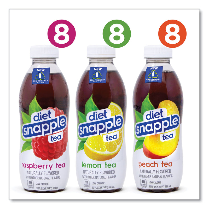 Snapple Ice Tea Variety Pack, Assorted Flavors, 20 oz Bottle, 24/Carton (GRR22002043) Case of 24