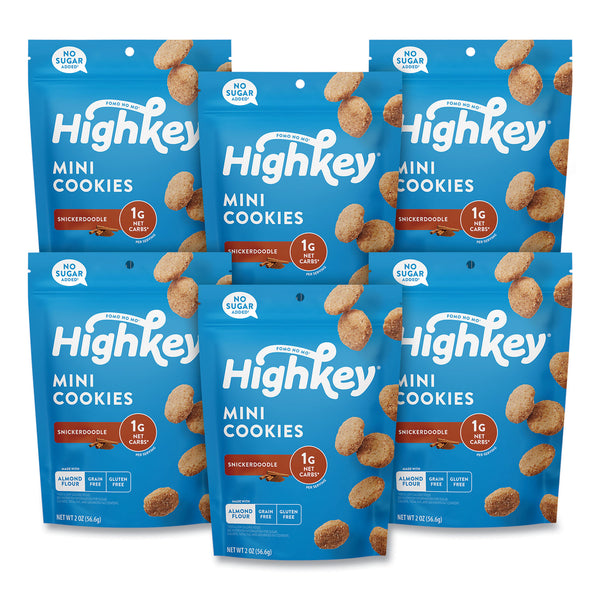 HighKey Snickerdoodle Cookies, Snickerdoodle, 2 oz Bag, 6/Carton (GRR60000271) Case of 6