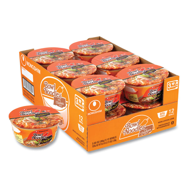 NONGSHIM Spicy Chicken Bowl Noodle Soup, Chicken, 3.03 oz Cup, 12/Carton (GRR22002163) Case of 12