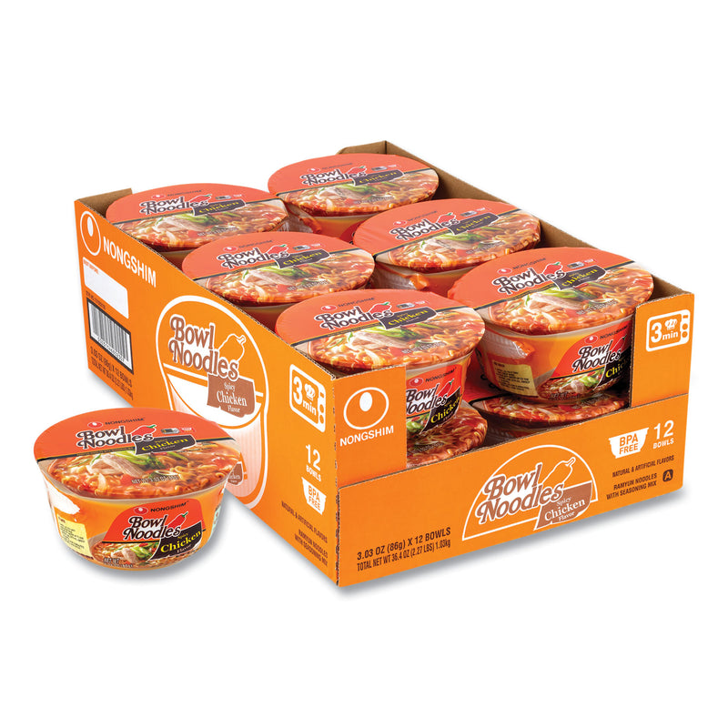 NONGSHIM Spicy Chicken Bowl Noodle Soup, Chicken, 3.03 oz Cup, 12/Carton (GRR22002163) Case of 12
