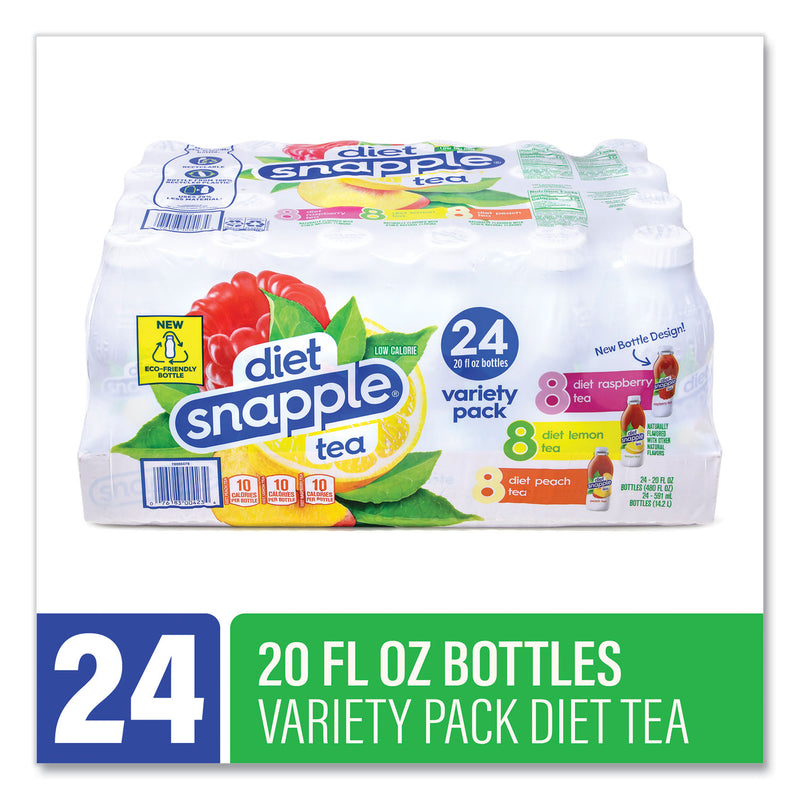 Snapple Ice Tea Variety Pack, Assorted Flavors, 20 oz Bottle, 24/Carton (GRR22002043) Case of 24