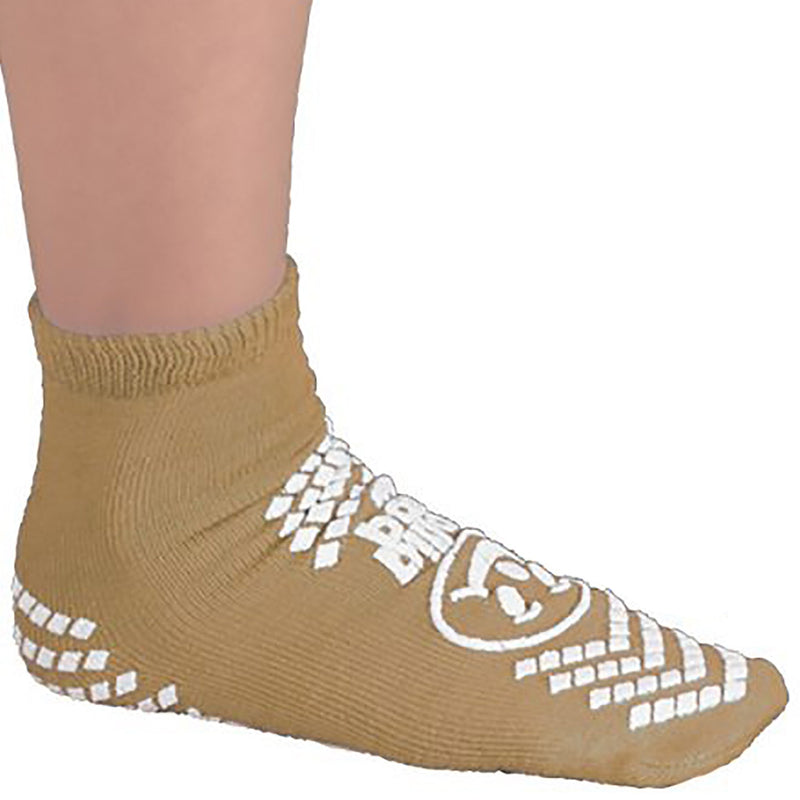 Pillow Paws® 360° Imprint Slipper Socks Unisex Adult X-Large All Around Tread Single Patient Use Tan (483417_CS) 48/CS