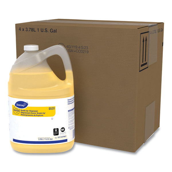 Diversey Suma Break-Up Degreaser D3.51, Characteristic Scent, 1 gal Bottle, 4/Carton (DVO101107963) Each