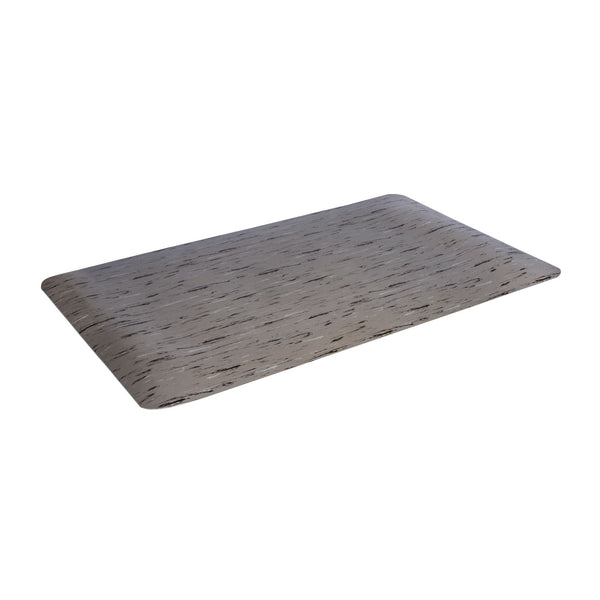 Crown Cushion-Step Marbleized Rubber Mat, 24 x 36, Gray (CWNCU2436GY) Each