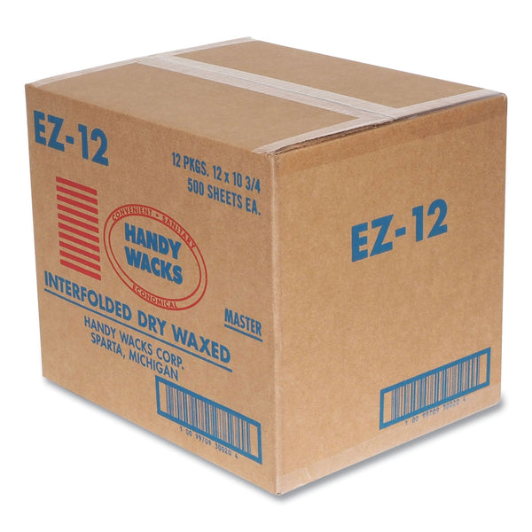 Handy Wacks Interfolded Dry Waxed Paper, 10.75 x 12, 500 Box, 12 Boxes/Carton (HWAEZ12) Each