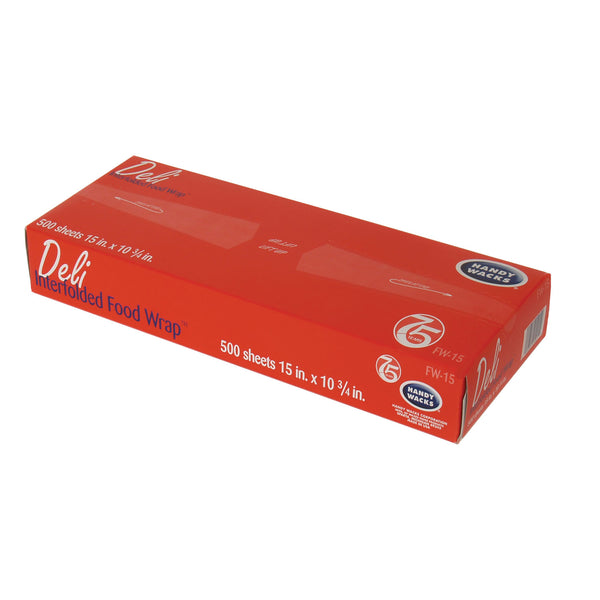 Handy Wacks Interfolded Food Wrap, 10.75 x 15, 500 Box, 12 Boxes/Carton (HWAFW15) Each