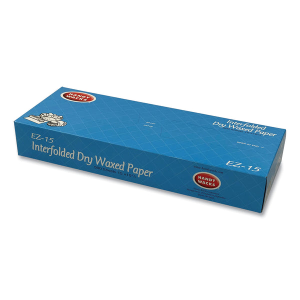 Handy Wacks Interfolded Dry Waxed Paper, 10.75 x 15, 500 Box, 12 Boxes/Carton (HWAEZ15) Each