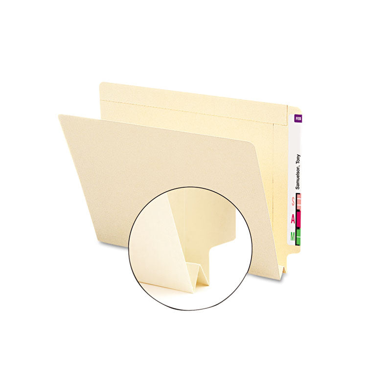 Smead™ Heavyweight Manila End Tab Expansion Folders, Straight Tabs, Letter Size, 1.5" Expansion, 50/Box (SMD24275)