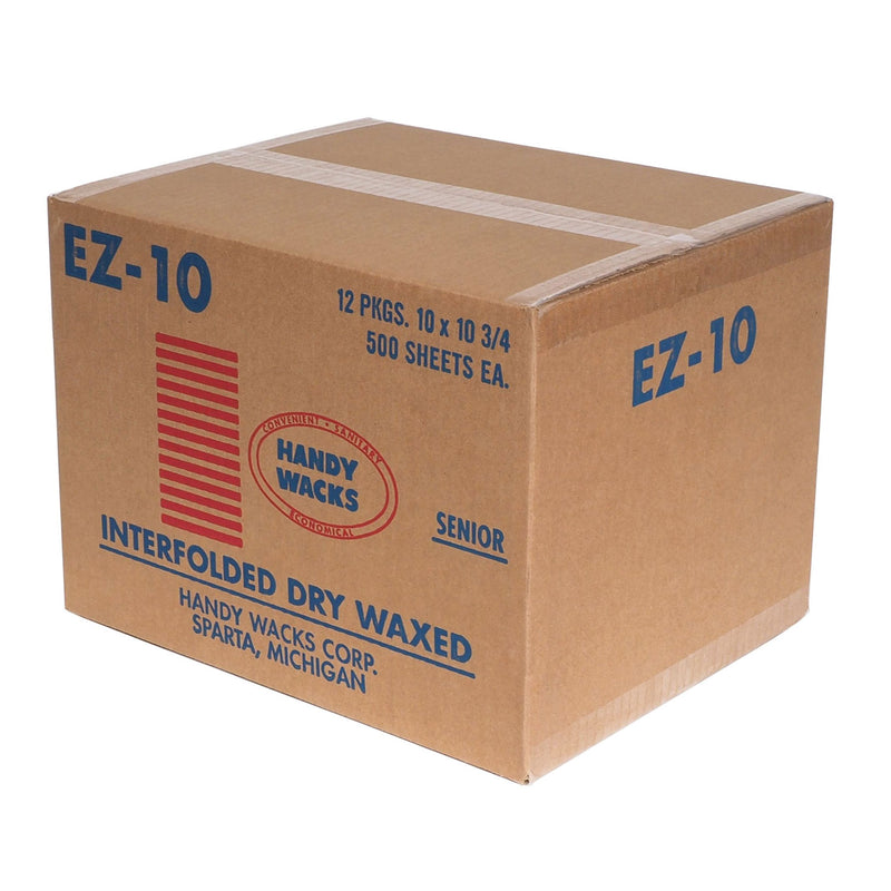Handy Wacks Interfolded Dry Waxed Paper, 10.75 x 10, 500 Box, 12 Boxes/Carton (HWAEZ10) Each