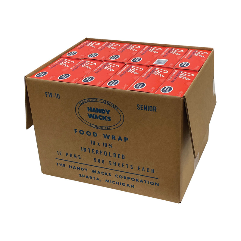 Handy Wacks Interfolded Food Wrap, 10.75 x 10, 500 Box, 12 Boxes/Carton (HWAFW10) Each