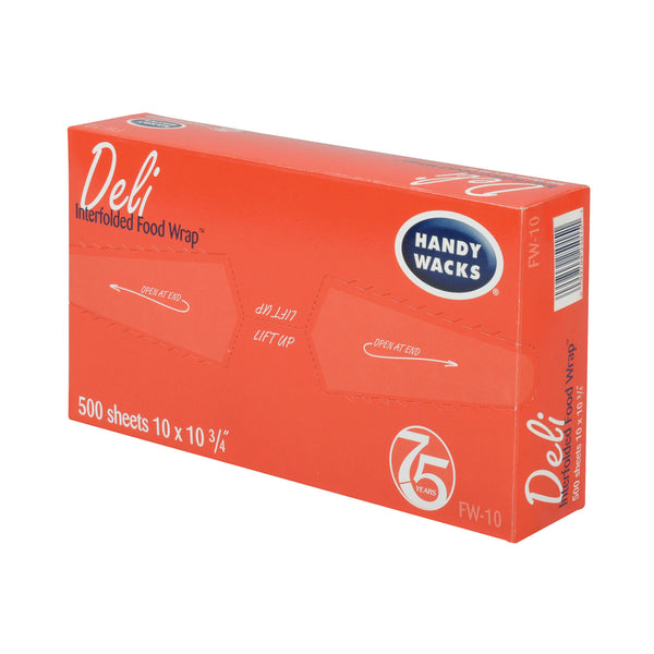 Handy Wacks Interfolded Food Wrap, 10.75 x 10, 500 Box, 12 Boxes/Carton (HWAFW10) Each