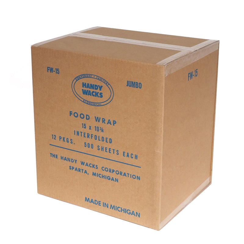 Handy Wacks Interfolded Food Wrap, 10.75 x 15, 500 Box, 12 Boxes/Carton (HWAFW15) Each