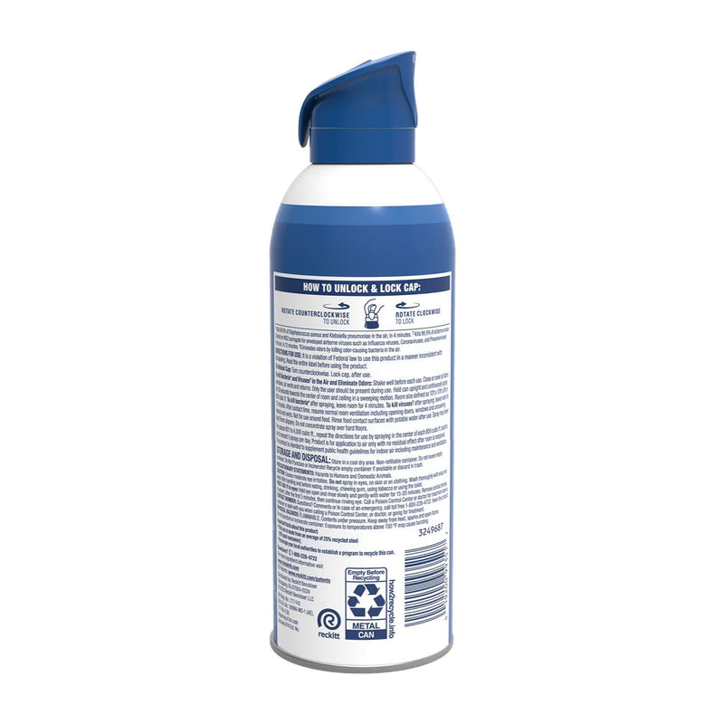 LYSOL Brand Air Sanitizer Spray, White Linen, 10 oz Aerosol Spray, 6/Carton (RAC99351CT) Case of 6