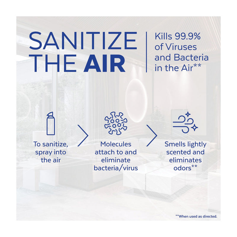 LYSOL Brand Air Sanitizer Spray, Simple Fresh, 10 oz Aerosol Spray, 6/Carton (RAC99350CT) Case of 6