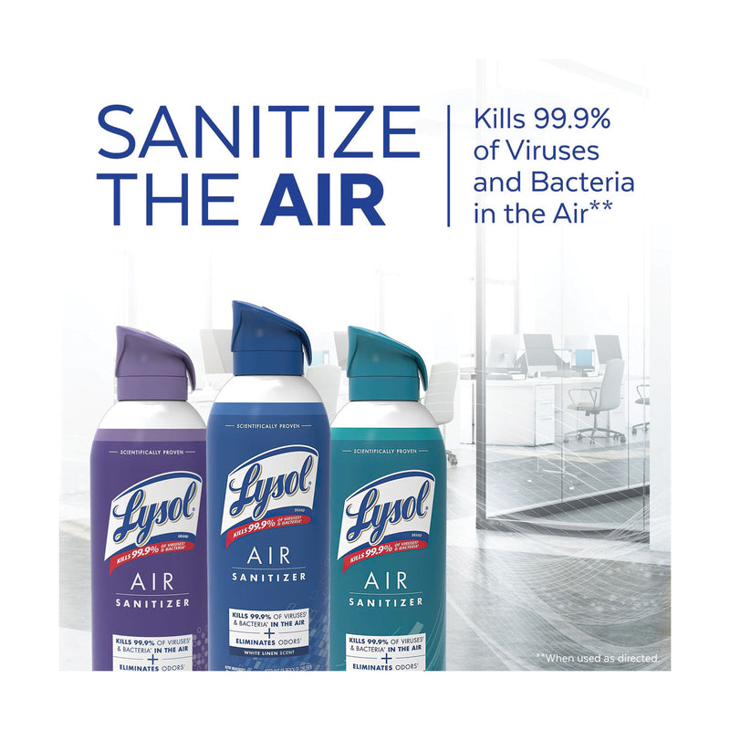 LYSOL Brand Air Sanitizer Spray, Simple Fresh, 10 oz Aerosol Spray, 6/Carton (RAC99350CT) Case of 6