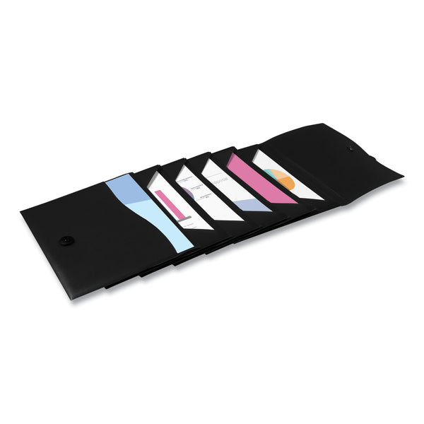 Avery Slide and View Expanding File, 6 Sections, Hook/Loop Closure, Letter Size, Black (AVE73542) Each