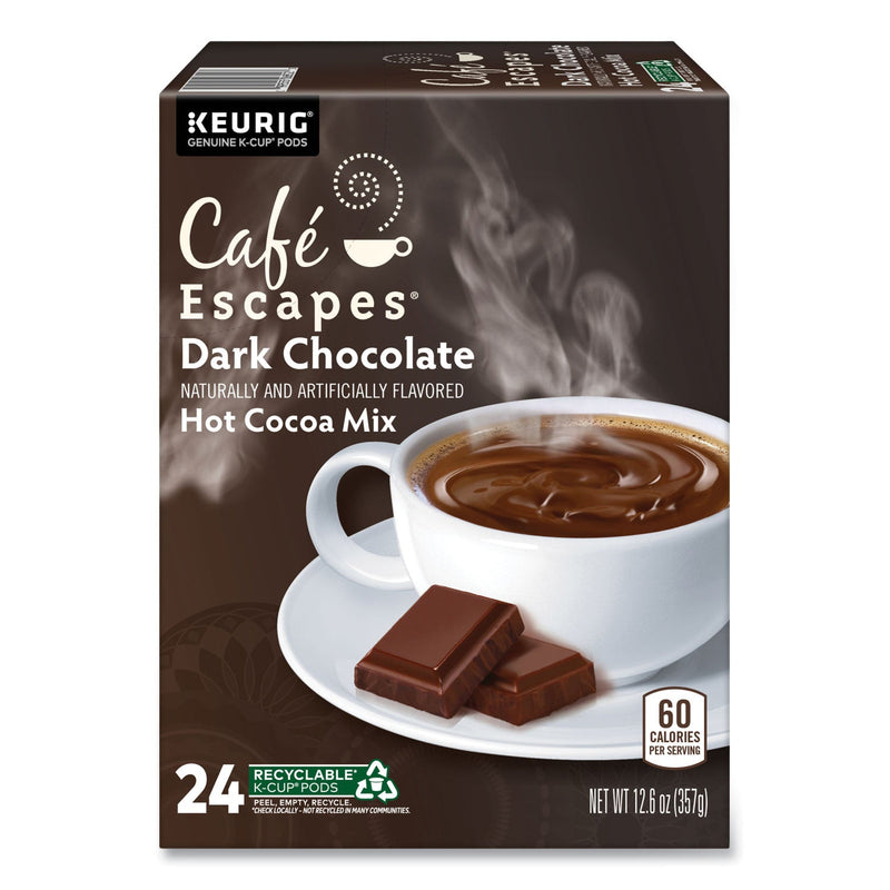 Café Escapes® Cafe Escapes Dark Chocolate Hot Cocoa K-Cups, 24/Box (GMT6802) Box of 24