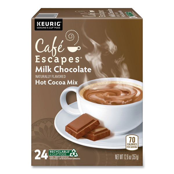 Café Escapes® Cafe Escapes Milk Chocolate Hot Cocoa K-Cups, 24/Box (GMT6801) Box of 24