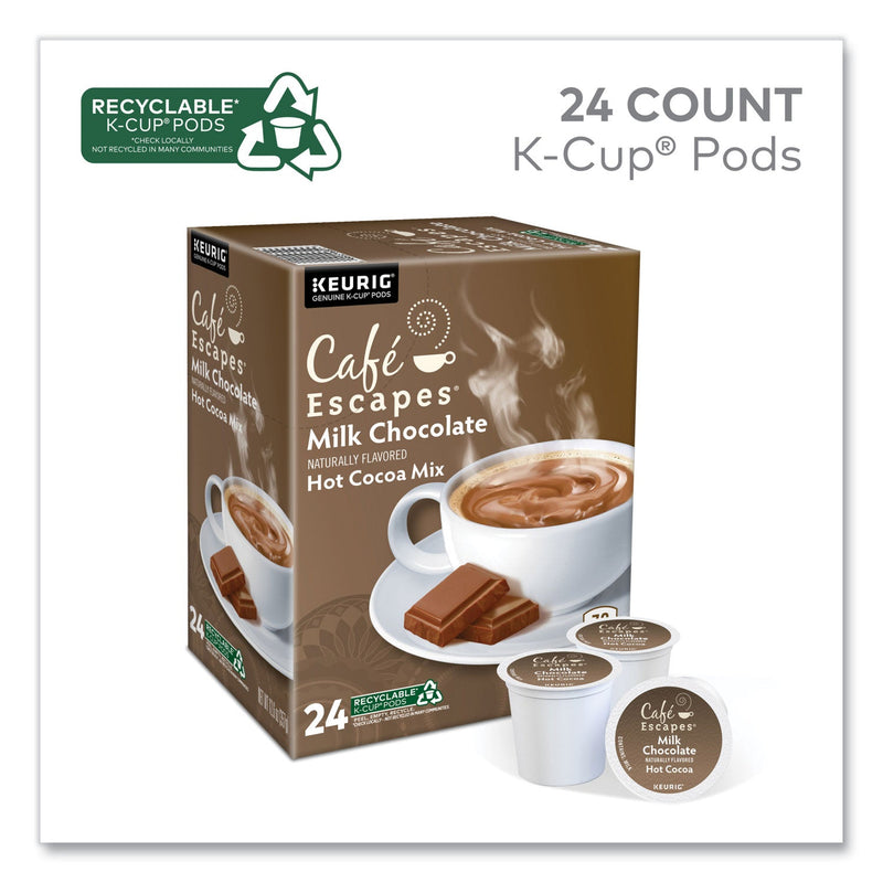 Café Escapes® Cafe Escapes Milk Chocolate Hot Cocoa K-Cups, 24/Box (GMT6801) Box of 24