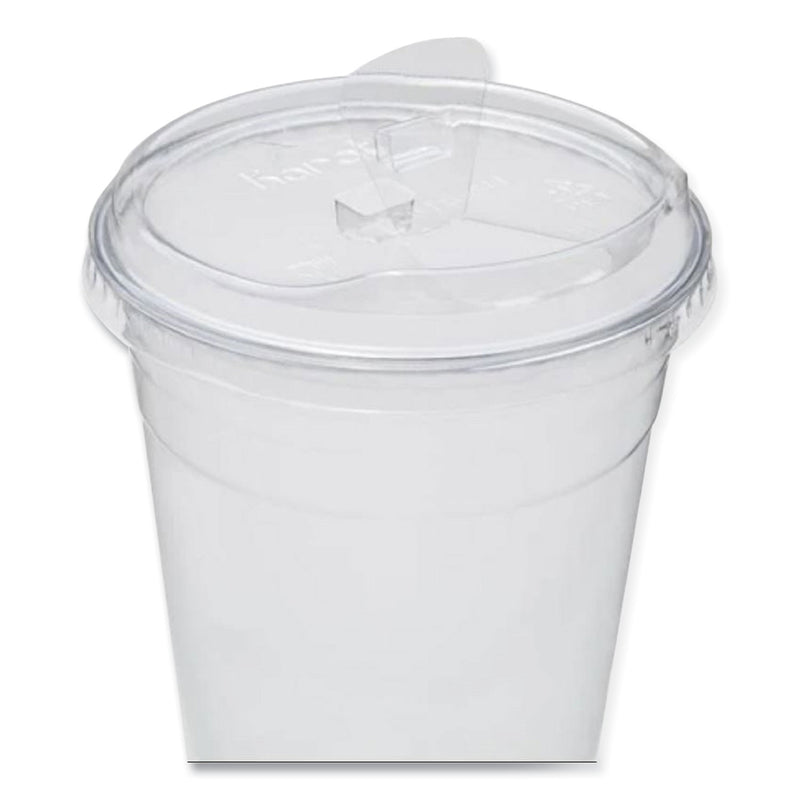 Karat PET Lids, Strawless Sipper, Fits 12 oz to 24 oz Cold Cups, Clear, 1,000/Carton (KRTCKC626TSSH) Case of 1000