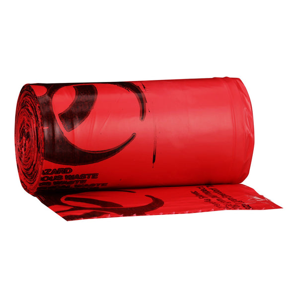 McKesson Biohazard Waste Bag Biohazard Symbol / Infectious Waste 30 to 33 gal. Red 31 X 41 Inch (184665_CS) 250/CS