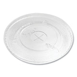 Karat PET Lids, Flat with Straw Slot, Fits 32 oz Cold Cups, Clear 500/Carton (KRTCKC107TS) Case of 500