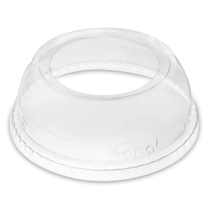 Karat PET Lids, Wide Opening Dome, Fits 12 oz to 24 oz Cold Cups, Clear, 1,000/Carton (KRTCKDL626WH) Case of 1000