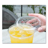 Karat PET Lids, Flat with Straw Slot, Fits 32 oz Cold Cups, Clear 500/Carton (KRTCKC107TS) Case of 500
