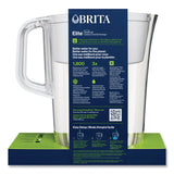 Brita Tahoe Water Pitcher with Elite Filter, 10 Cups, Bright White, 2/Carton (CLO50688CT) Case of 2