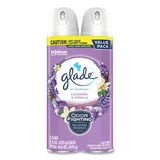 Glade Air Freshener, Lavender and Vanilla, Scent, 8.3 oz Aerosol Spray, 2/Pack, 3 Packs/Carton (SJN377371) Case of 3