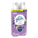 Glade Air Freshener, Lavender and Vanilla, Scent, 8.3 oz Aerosol Spray, 2/Pack, 3 Packs/Carton (SJN377371) Case of 3