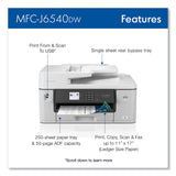 Brother MFC-J6540DW Business Color All-in-One Inkjet Printer, Copy/Fax/Print/Scan (BRTMFCJ6540DW) Each