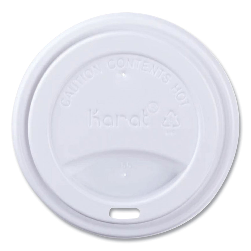 Karat Hot Cup Lids, Fits 10 oz to 24 oz Paper Hot Cups, Sipper Lid, White, 1,000/Carton (KRTCKDL516WPP) Case of 1000