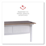 Alera L-Shaped Writing Desk, 59.05" x 59.05" x 29.53", Beigewood/White (ALEWSL5959WB) Each