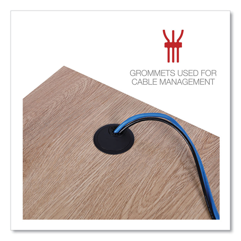 Alera L-Shaped Writing Desk, 59.05" x 59.05" x 29.53", Beigewood/White (ALEWSL5959WB) Each